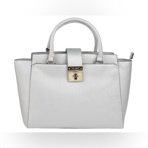 Twin-Set Chic Silver Titanio Tote NWT